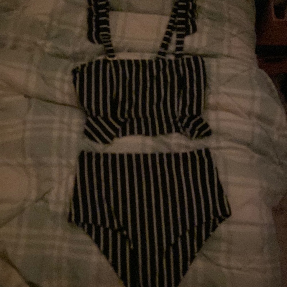 Navy striped Zaful bikini